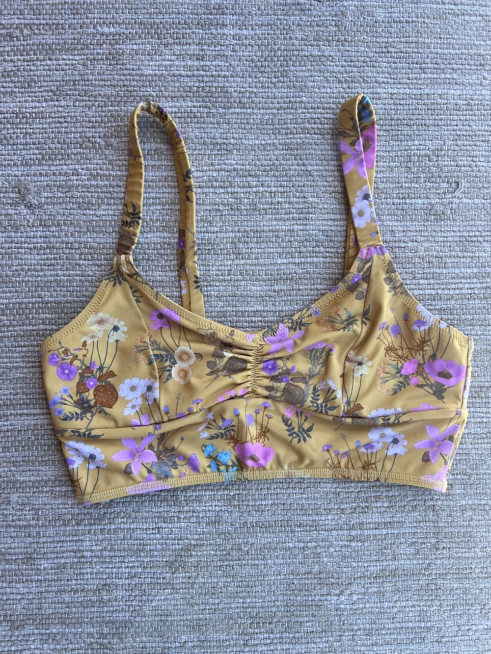 Spell and the Gypsy Collective Oasis Active Floral Mustard Crop size S/M